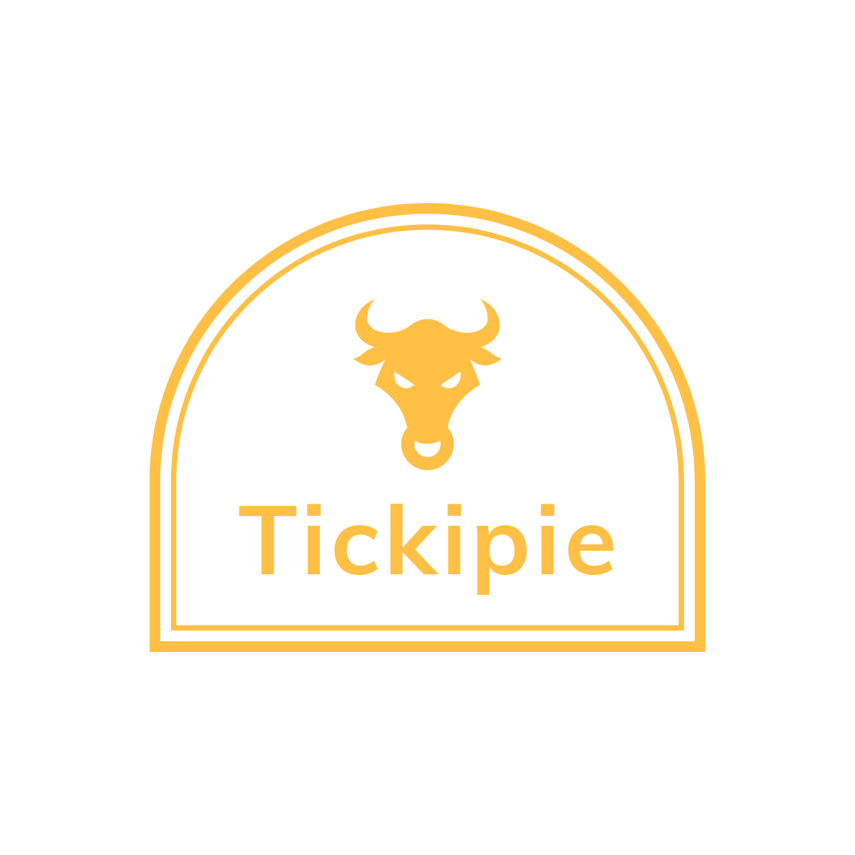 Tickipie logo with trasparent background